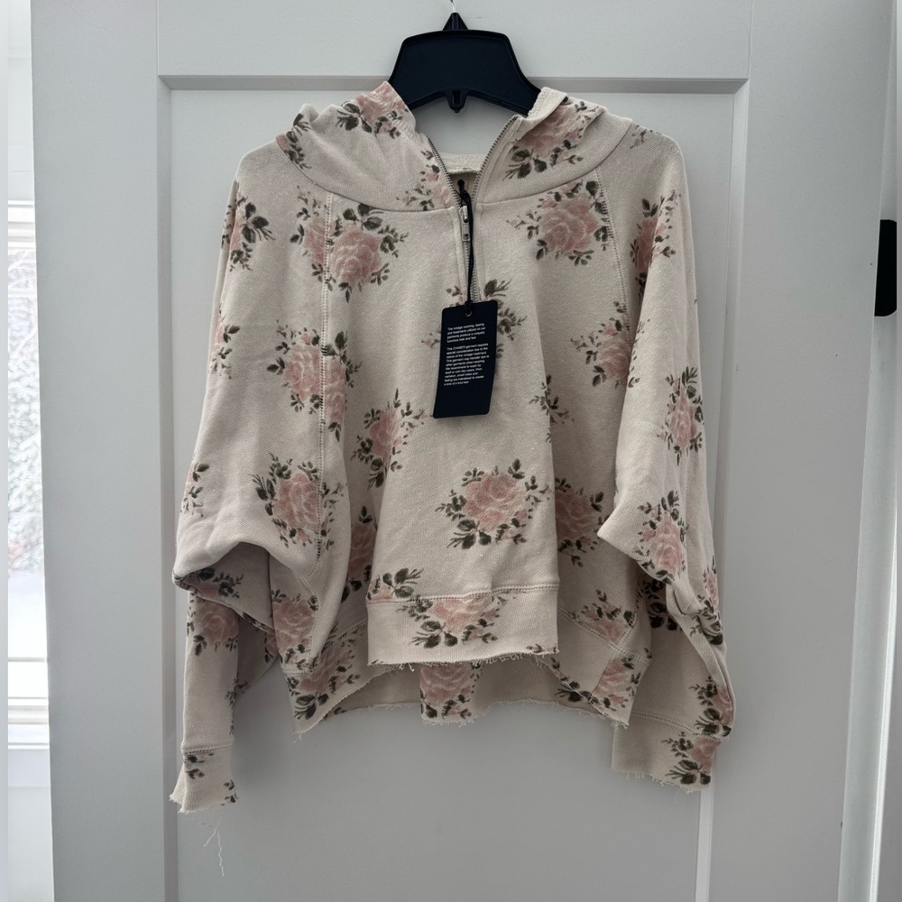 NWT Chaser size small hoodie floral top